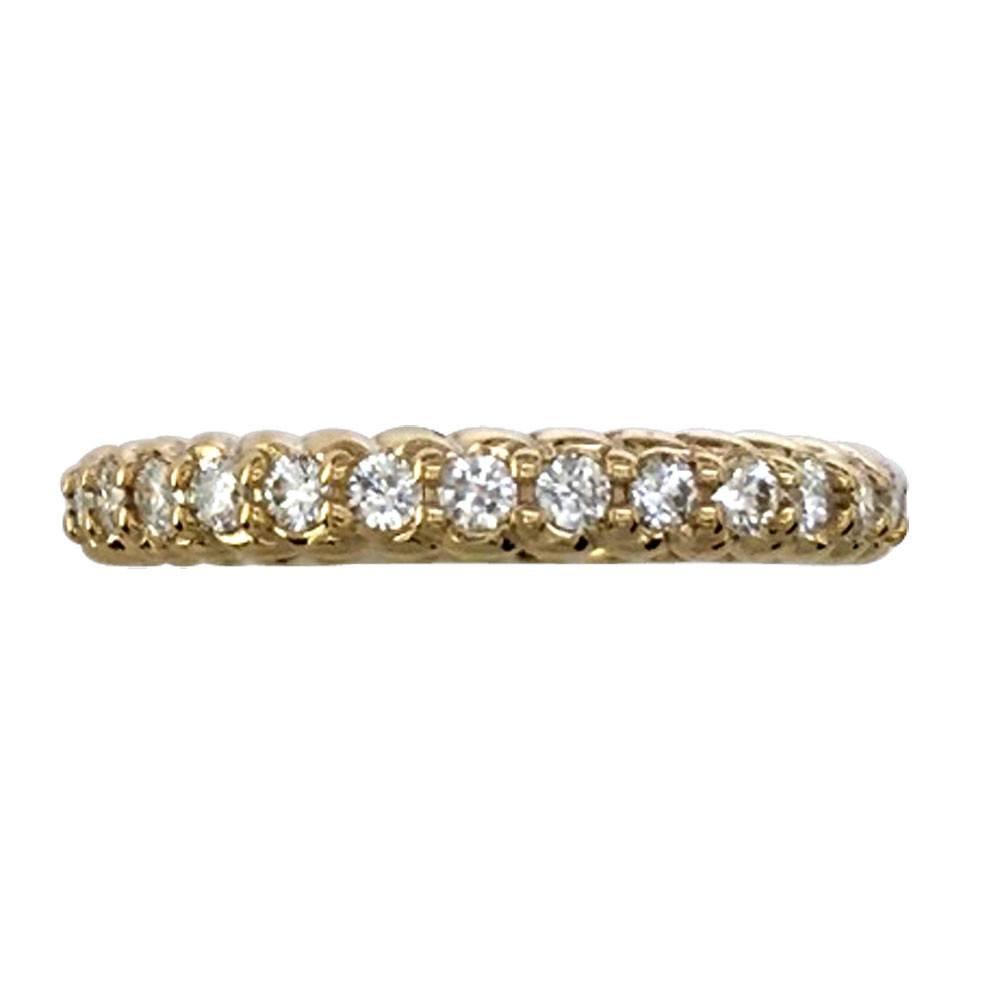 Diamond Band with Rope Design, 0.65CT in 14k Yellow Gold
