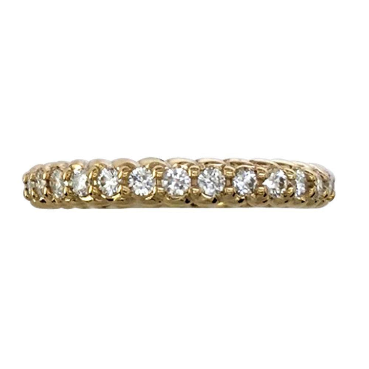 Diamond Band with Rope Design, 0.65CT in 14k Yellow Gold