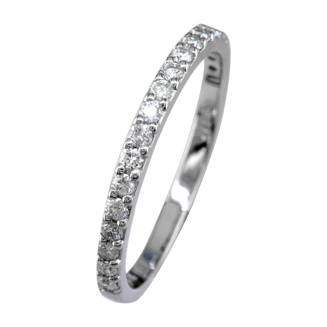 Thin Diamond Band, 0.35CT in 14k White Gold