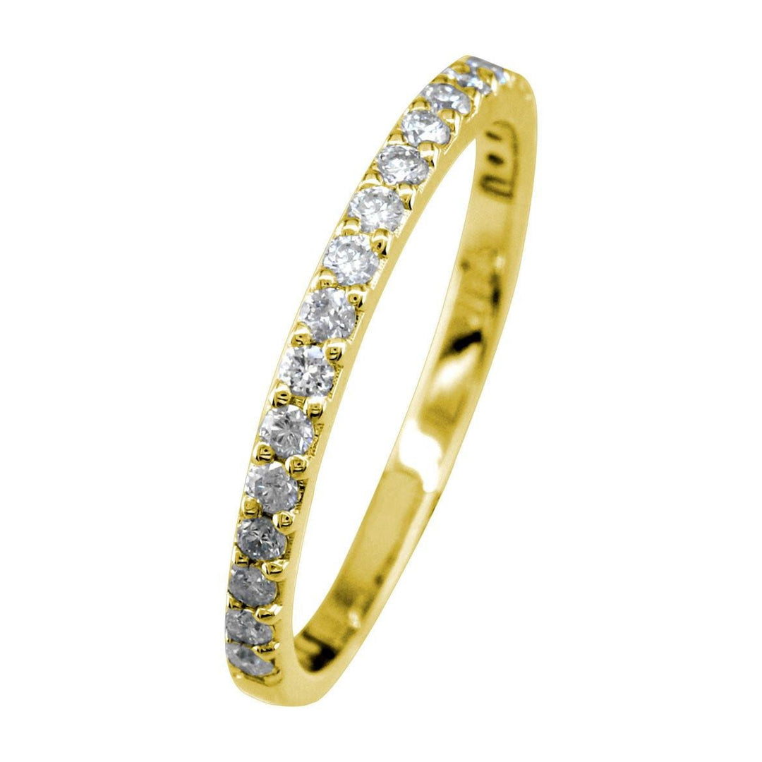 Thin Diamond Band, 0.35CT in 14k Yellow Gold