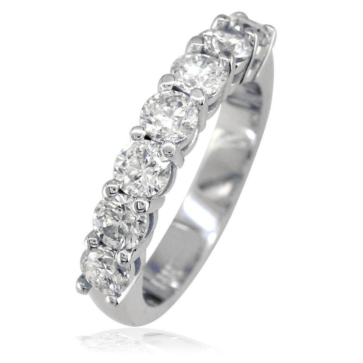 Round Diamonds Wedding Band, 1.32CT in 14k White Gold