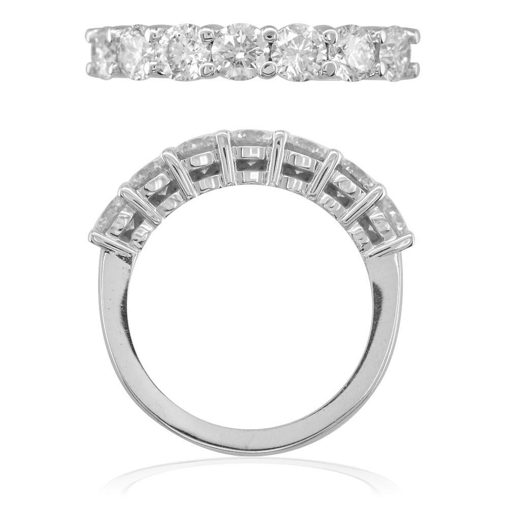 Round Diamonds Wedding Band, 1.32CT in 14k White Gold