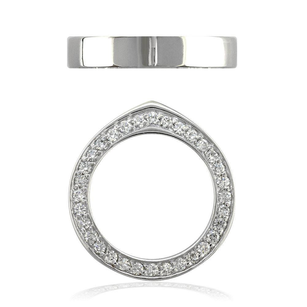 Wide Round Diamonds Matching Wedding Band, 1.30CT in 14k Yellow Gold