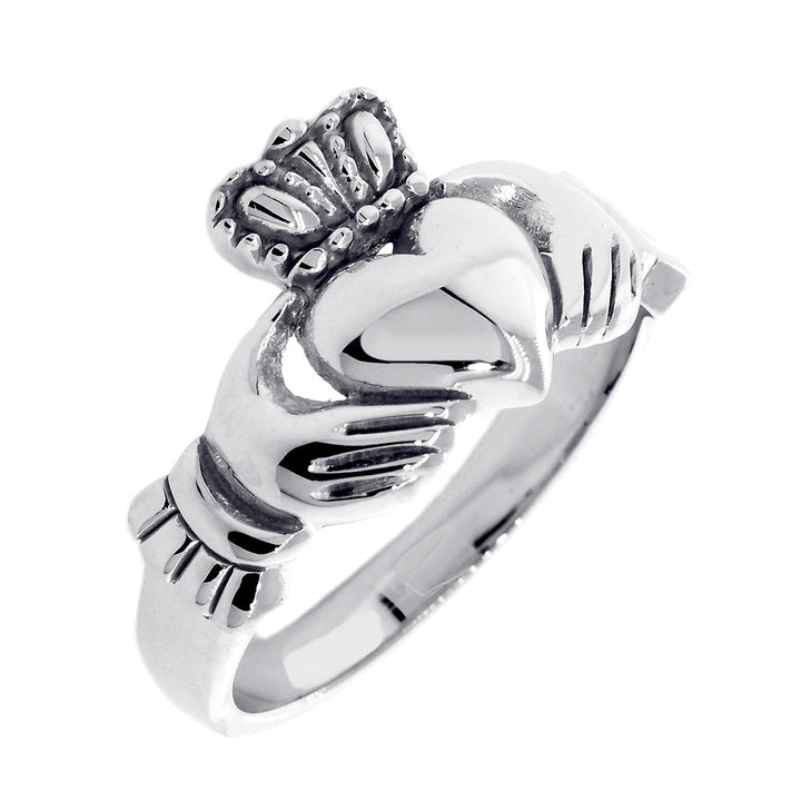 Gents or Ladies Claddagh Wedding Ring in Sterling Silver
