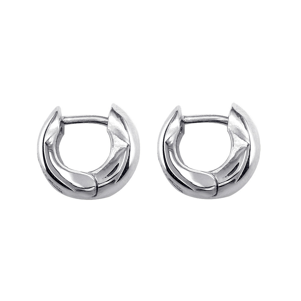 Diamond Huggie Earrings, 0.30CT in 14k White Gold