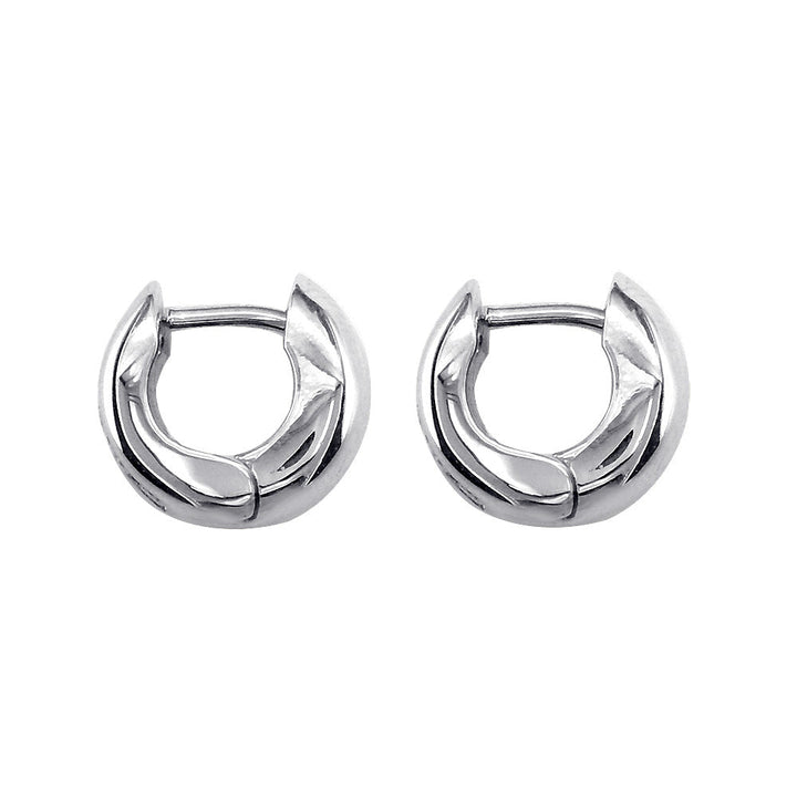Diamond Huggie Earrings, 0.30CT in 14k White Gold