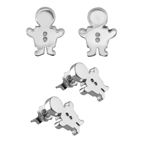 earring boys silver