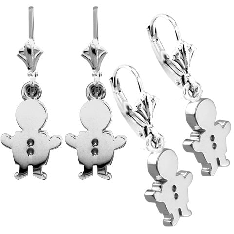 earring boys silver