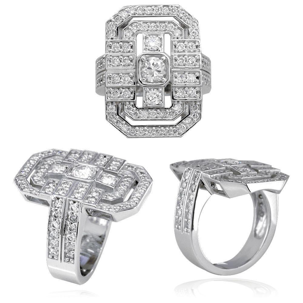 Atliss One Diamond Ring in 14K White Gold, 2.00CT