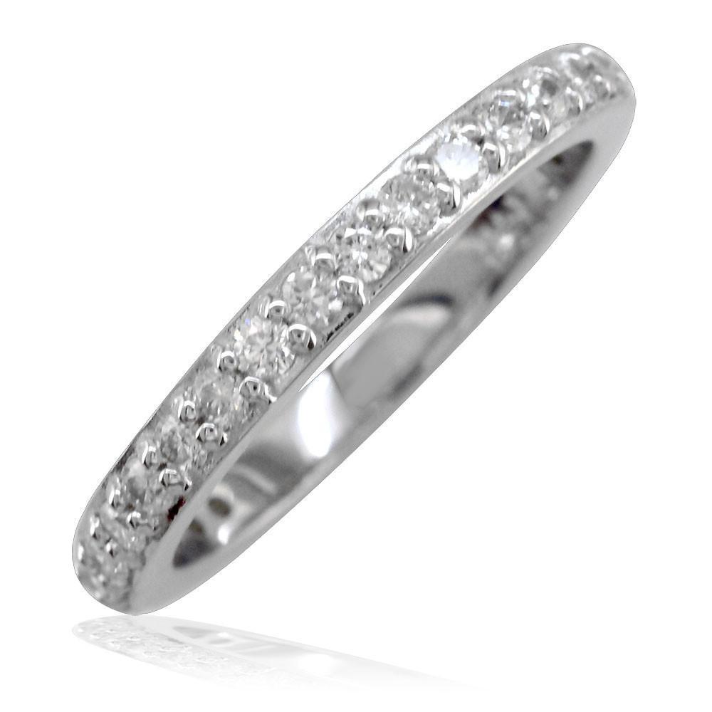 Round Diamonds Three-Quarters Eternity Band in 14K, 0.45CT