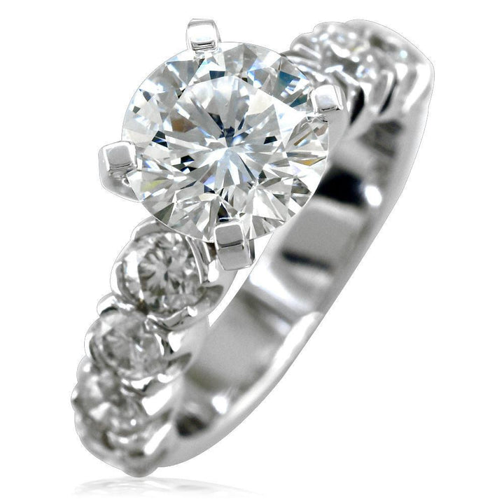 Diamond Engagement Ring Setting in 14K White Gold, 1.20CT