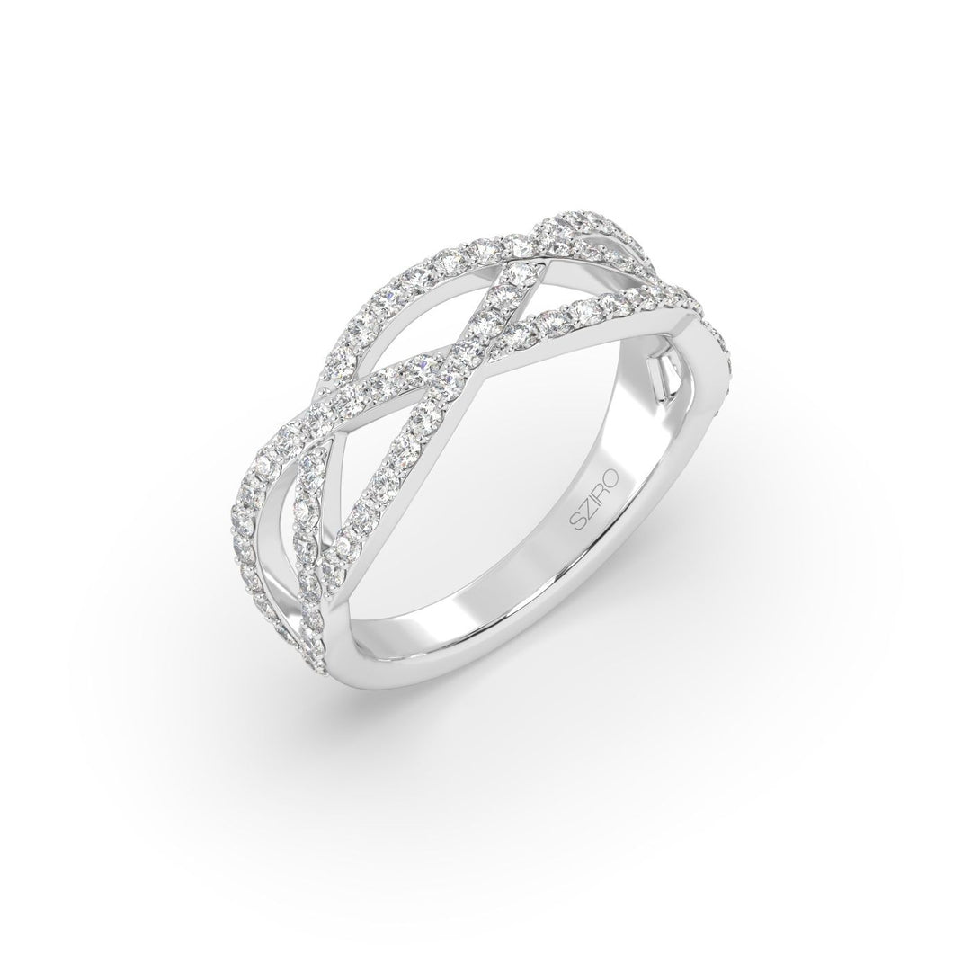 Diamond Weave Ring in 14K White Gold