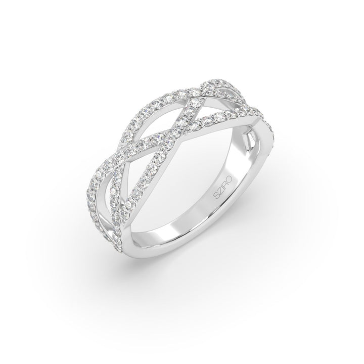 Diamond Weave Ring in 14K White Gold