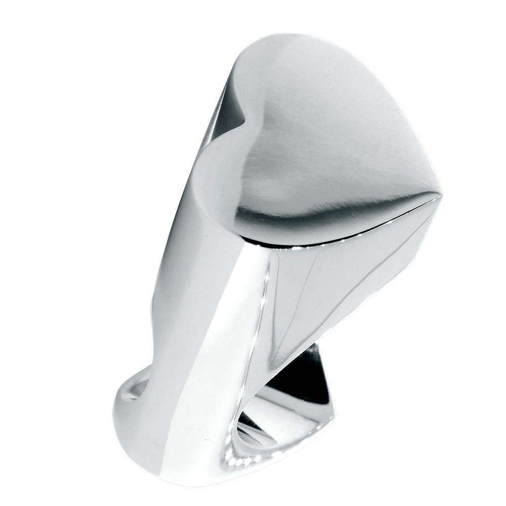 Large Tall Heart Ring in Sterling Silver