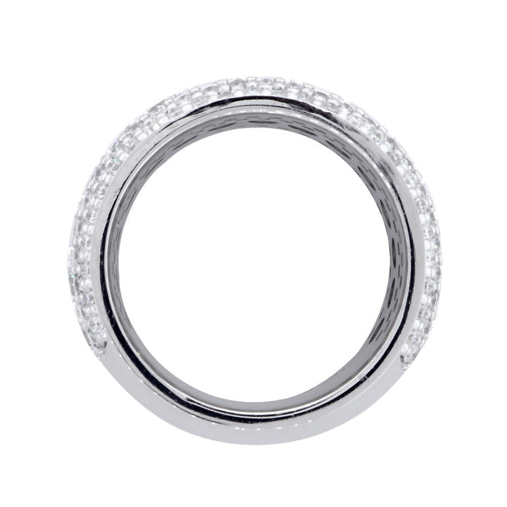 Diamond Band, 5 Rows, 3.85CT in 14K White Gold