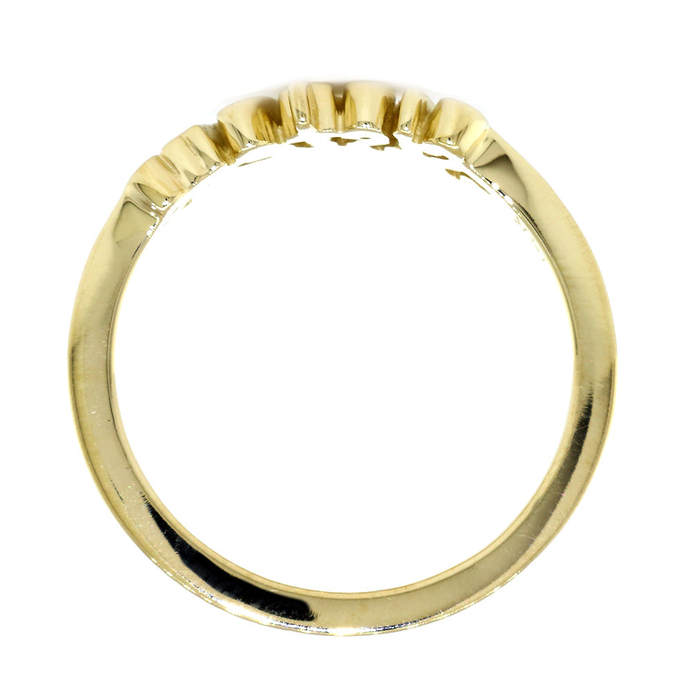 Handwriting Script Sisters Ring in 14K Yellow Gold