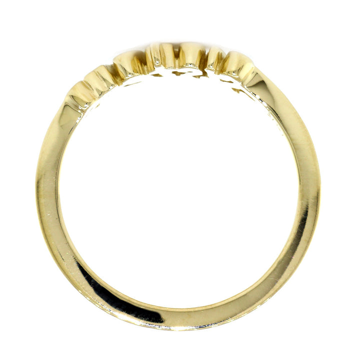 Handwriting Script Sisters Ring in 14K Yellow Gold
