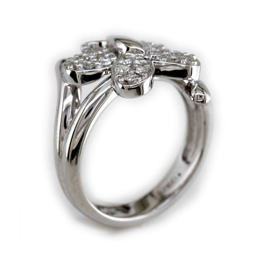 Diamond Butterfly Ring, 0.45CT in 14k White Gold