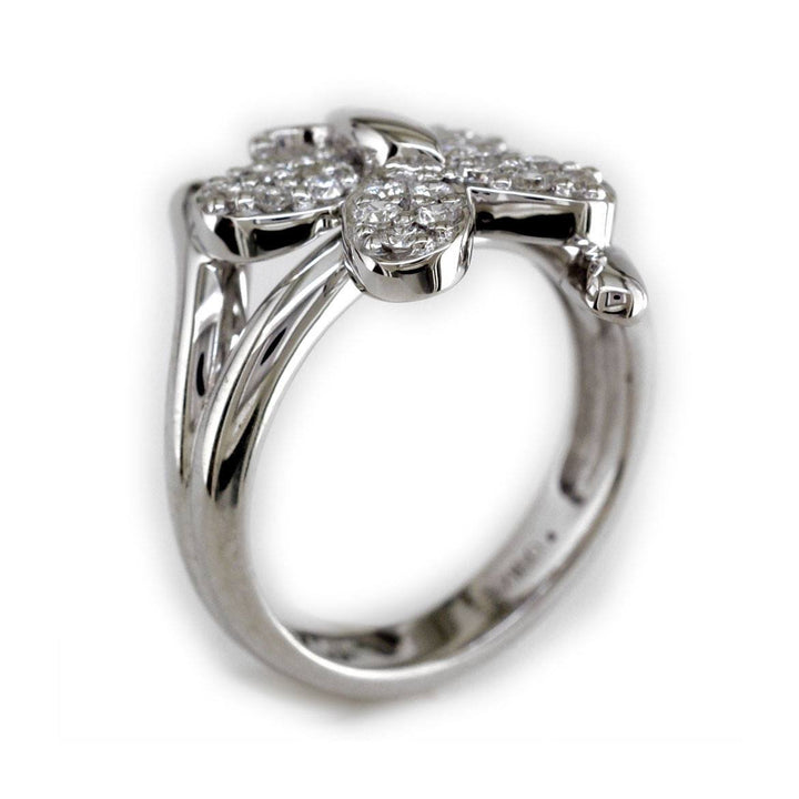 Diamond Butterfly Ring, 0.45CT in 14k White Gold