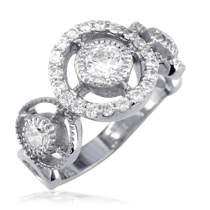 Diamond Triple Halo Ring in 14k White Gold