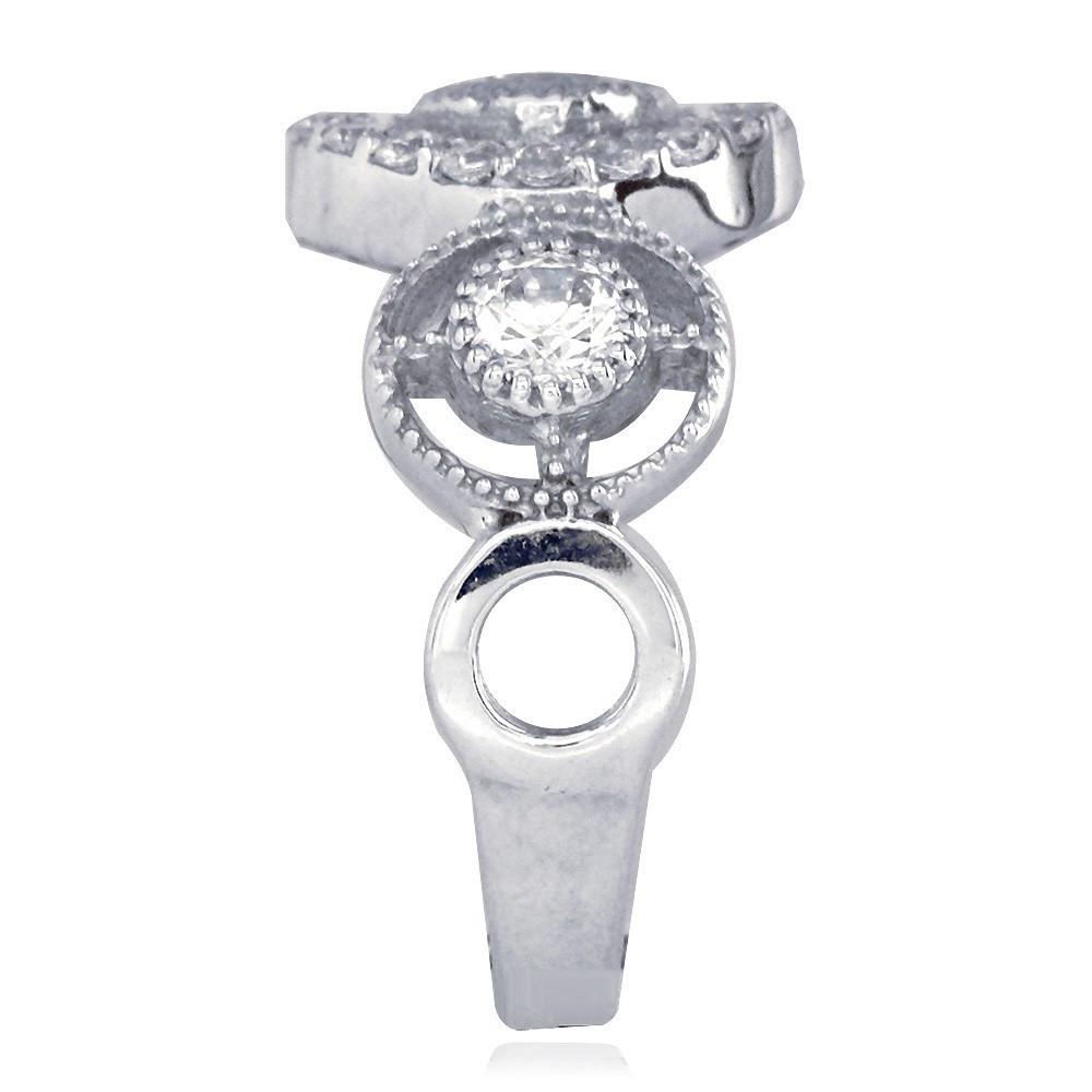Diamond Triple Halo Ring in 14k White Gold