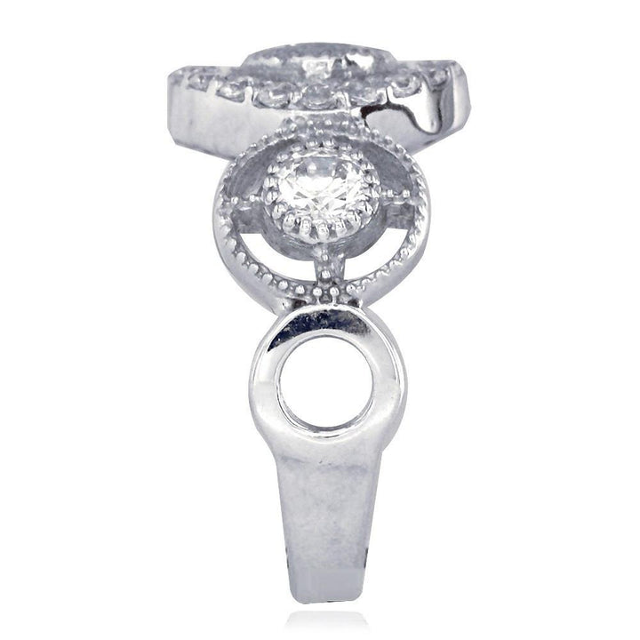 Diamond Triple Halo Ring in 14k White Gold