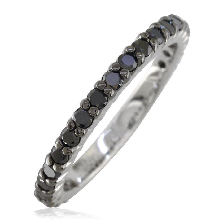 Black Diamond Band, 0.70CT in 14k White Gold