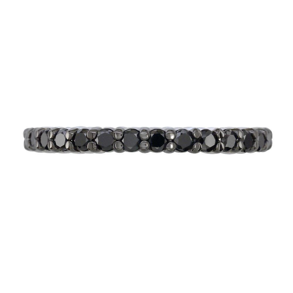 Black Diamond Band, 0.70CT in 14k White Gold