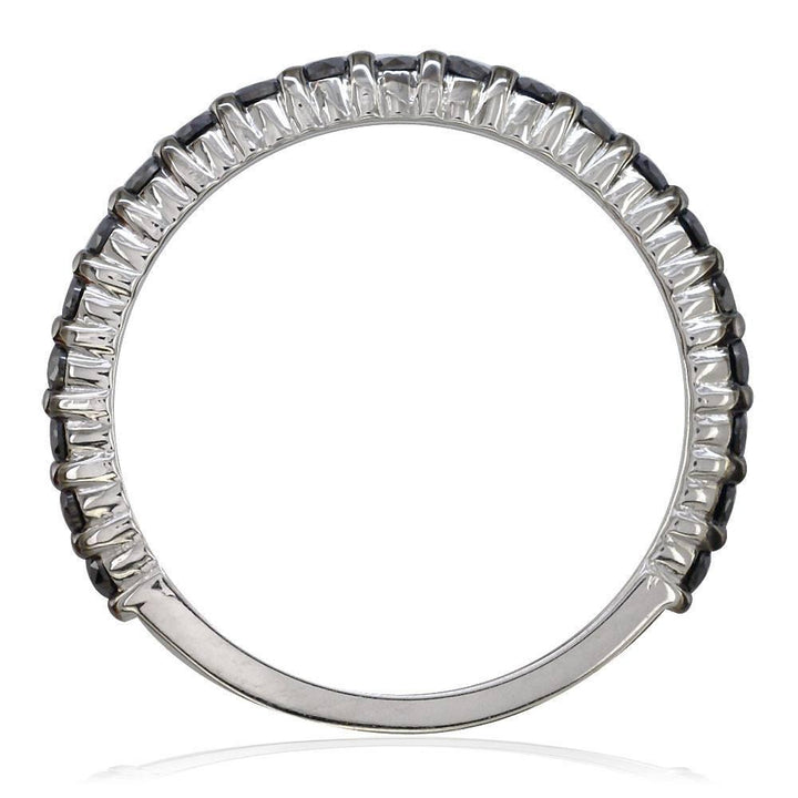 Black Diamond Band, 0.70CT in 14k White Gold