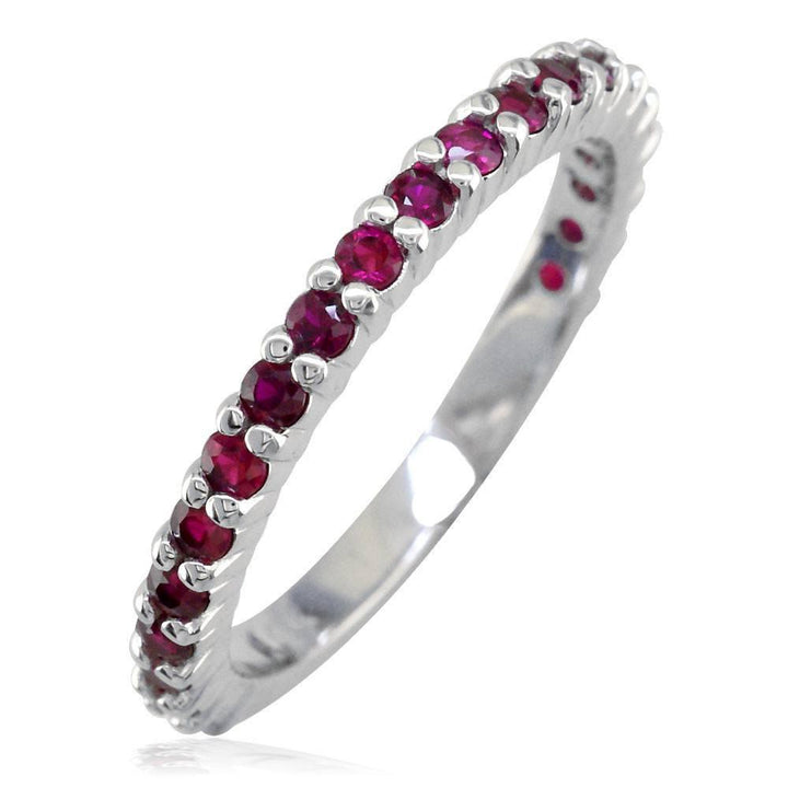 Ruby Band, 0.70CT in 14k White Gold
