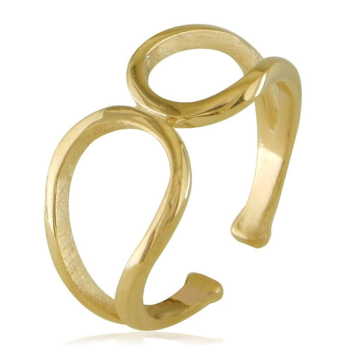 Loop Ring, Expandable Size in 14k Yellow Gold