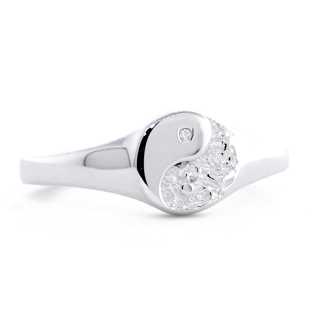 Yin Yang Ring, 8mm in Sterling Silver