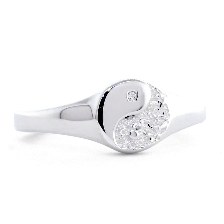 Yin Yang Ring, 8mm in Sterling Silver