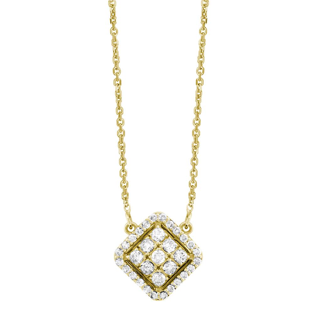 Diamond Rhombus Necklace, 0.51CT in 14k Yellow Gold
