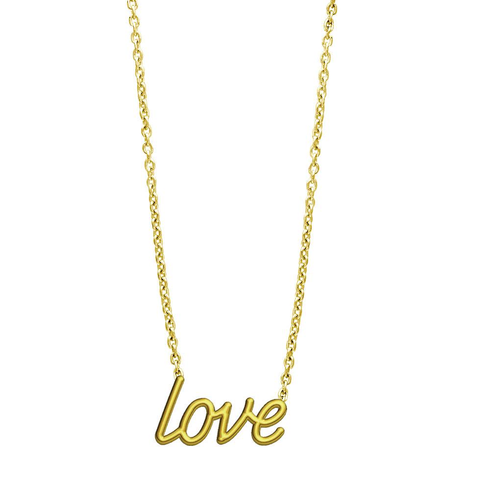Love Necklace in 14K Yellow Gold