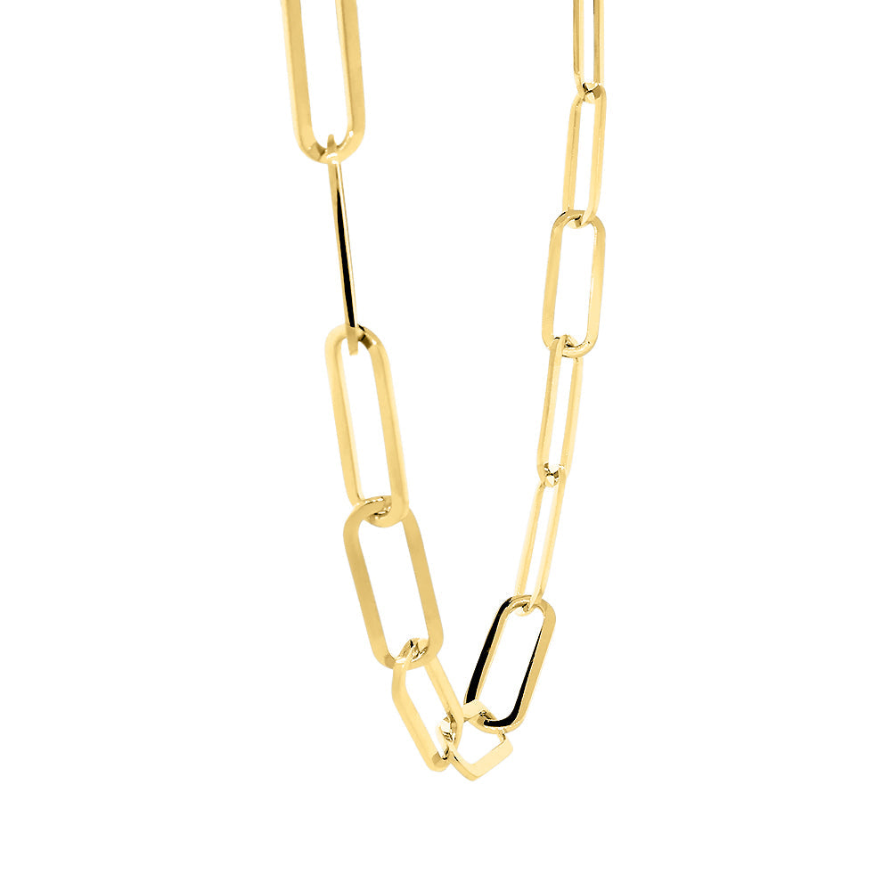 14k Yellow Gold Solid Paperclip Link Chain/Necklace