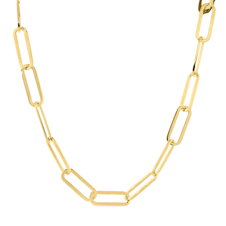 14k Yellow Gold Solid Paperclip Link Chain/Necklace