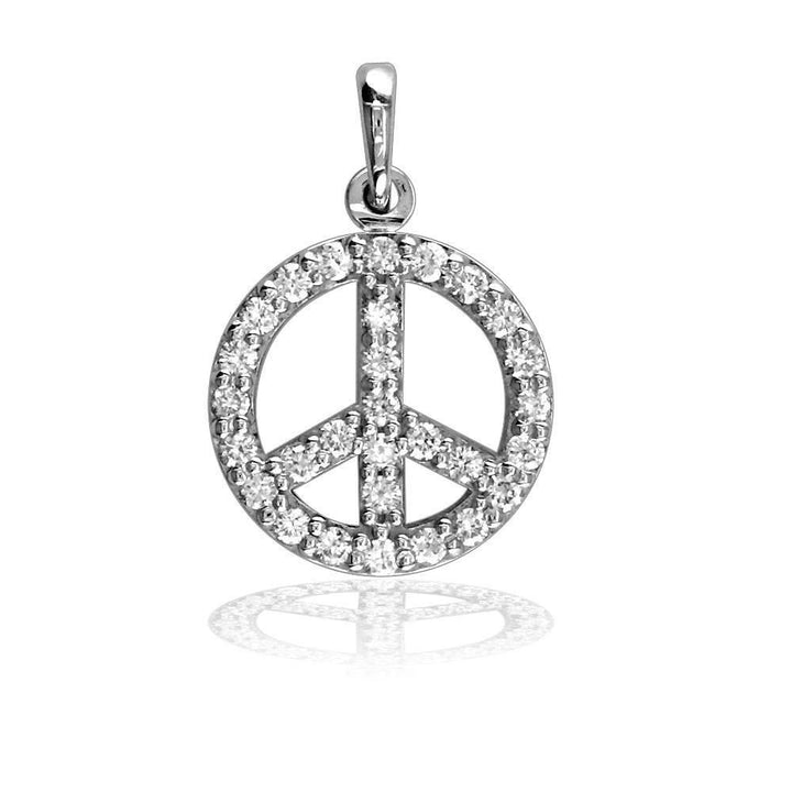 Small Diamond Peace Sign, Borderless P-0427