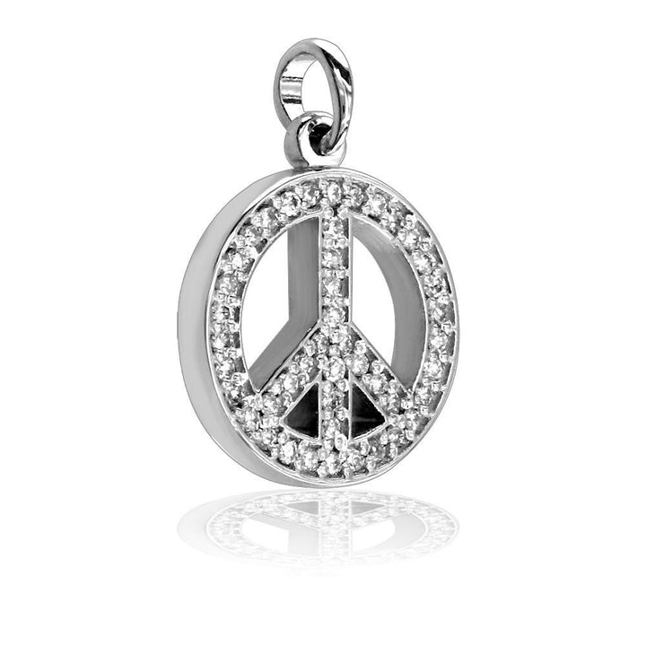 Small Diamond Peace Sign P-0428