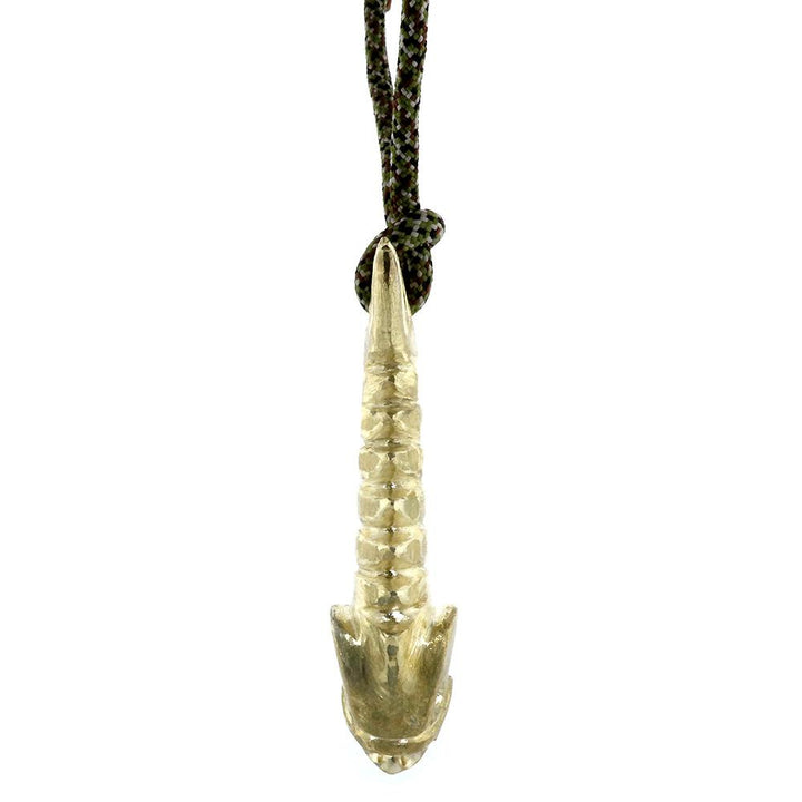 Hanging Fish Skeleton Necklace, 3 Inch Size by Manny Puig in Bronze
