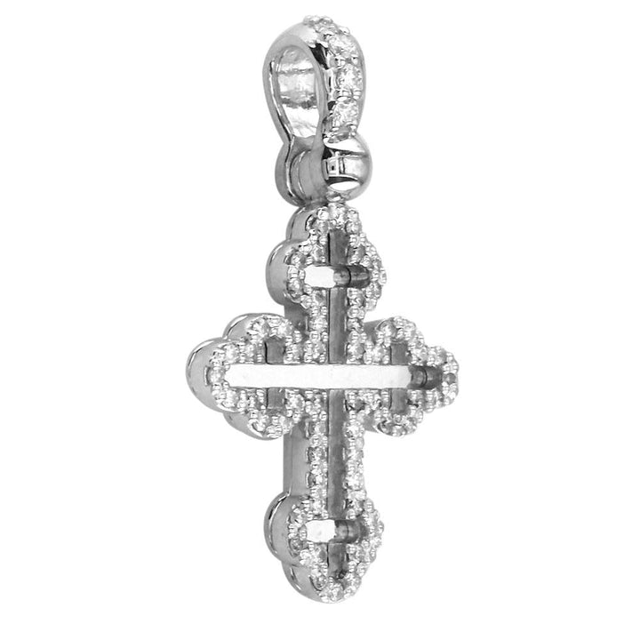 Layered Diamond Cross Pendant, 0.30CT in 14K White Gold