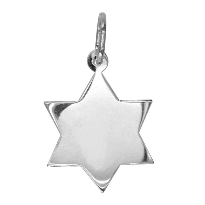 Small Diamond Star of David, Jewish Star Pendant, 0.44CT in 14K White Gold