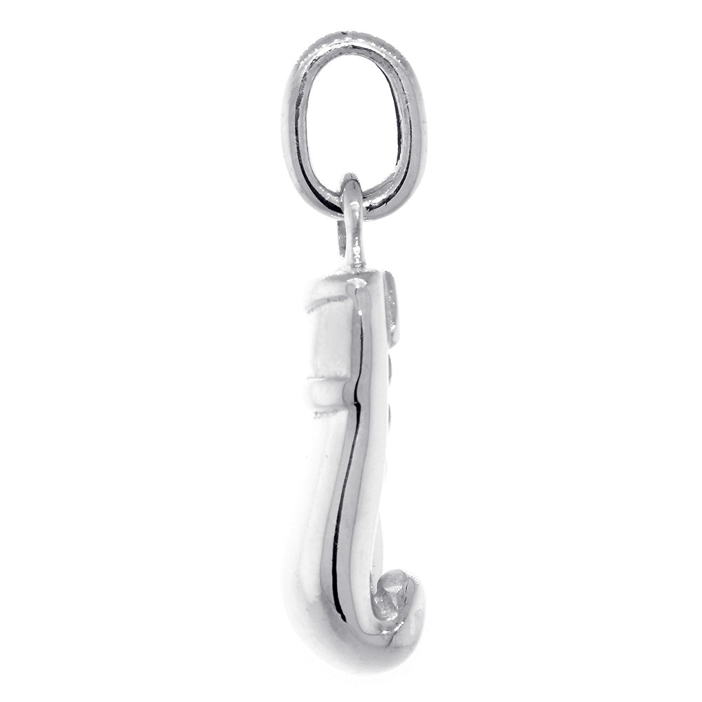 23mm Solid Left Handed Boxing Glove Pendant in Sterling Silver