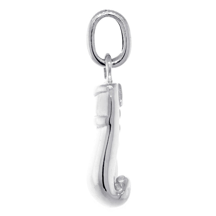 23mm Solid Left Handed Boxing Glove Pendant in Sterling Silver