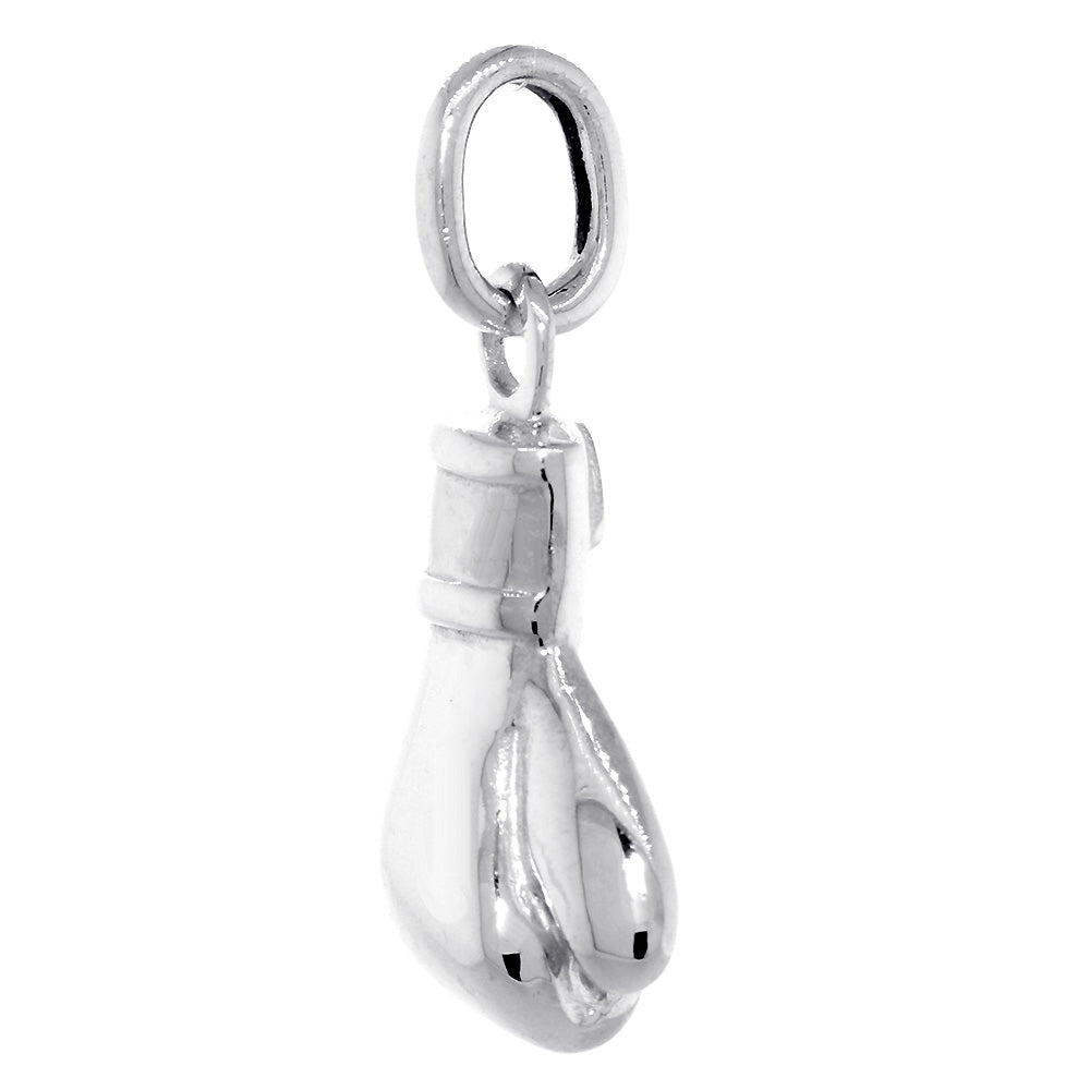 23mm Solid Left Handed Boxing Glove Pendant in 950 Platinum, No Refunds, Store Credit only
