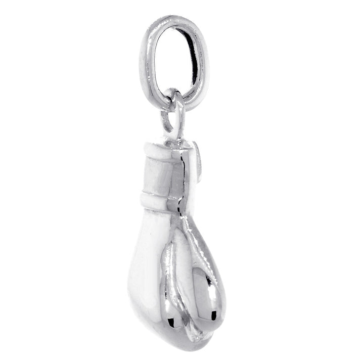 23mm Solid Left Handed Boxing Glove Pendant in 950 Platinum, No Refunds, Store Credit only