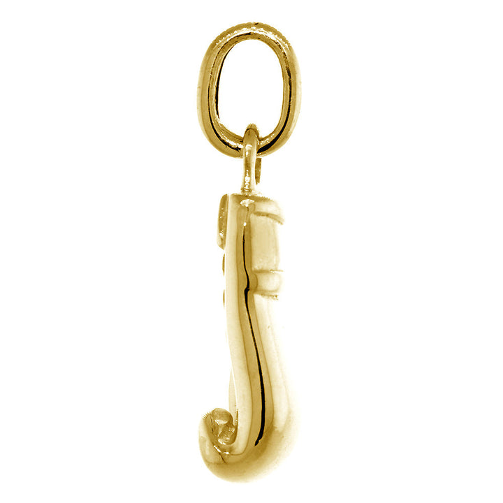 23mm Solid Right Handed Boxing Glove Pendant in 18k Yellow Gold