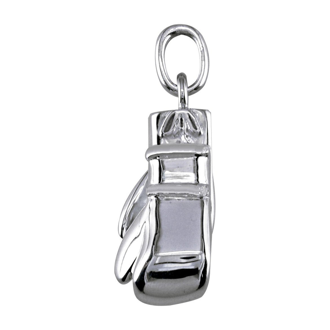 Large Boxing Gloves Charm, 1.25 Inches # 4899 in Sterling Silver