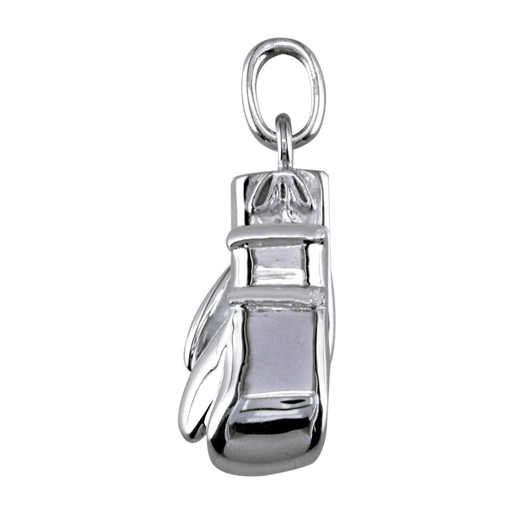 Large Boxing Gloves Charm, 1.25 Inches # 4899 in Sterling Silver
