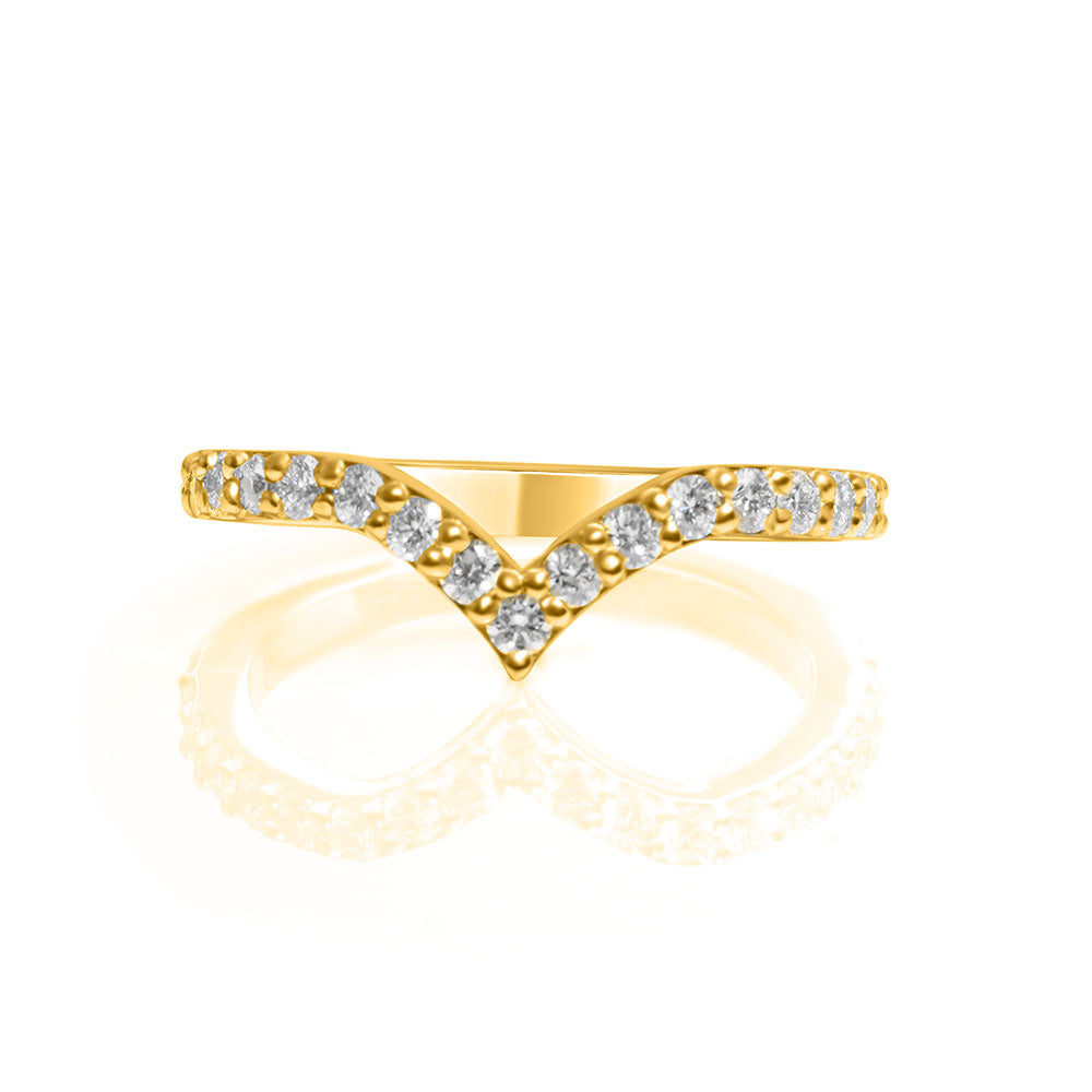 14K Yellow Gold & Diamond Semi Mount Halo Ring